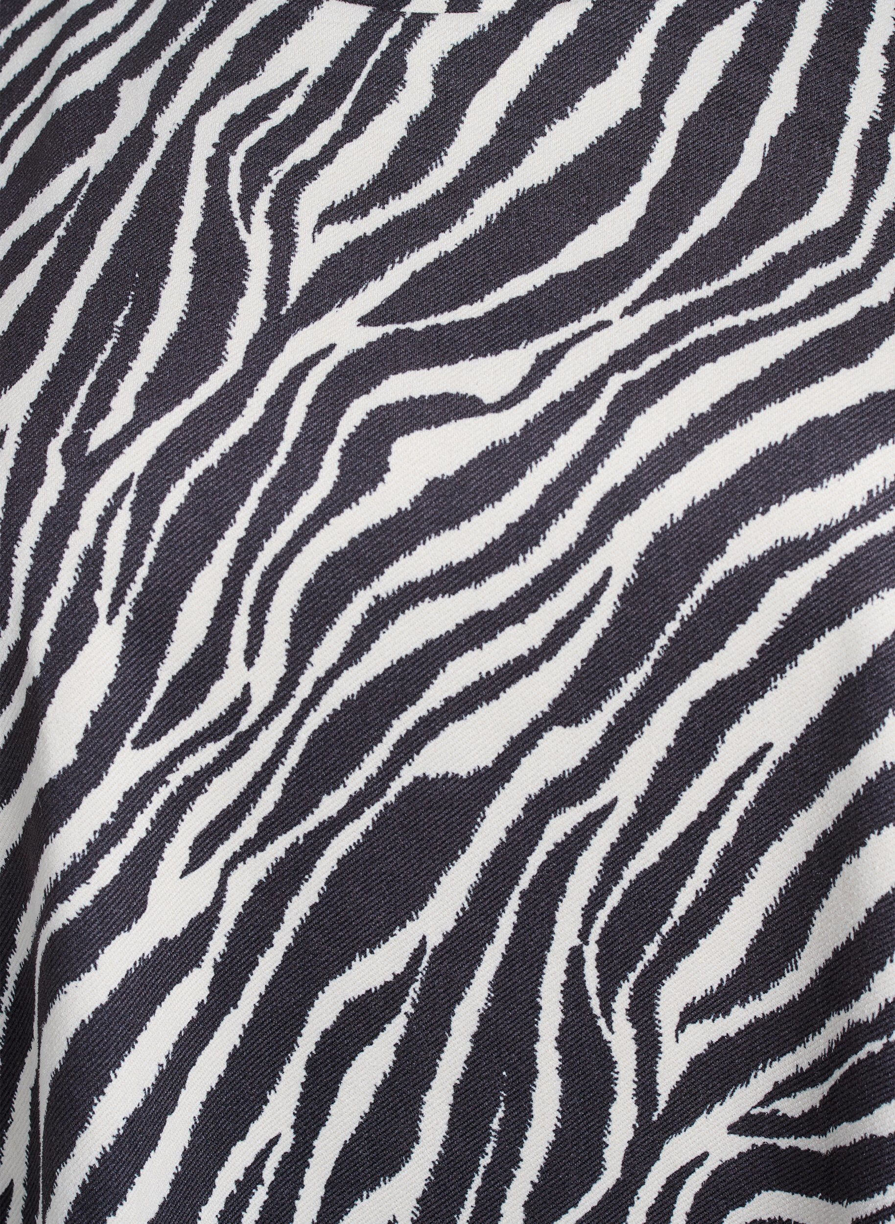 ZizziFLASH - Zebra print T-shirt, Zwart, Packshot image number 2