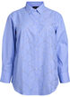 Blouse met strepen en studs, Blauw, Packshot image number 0