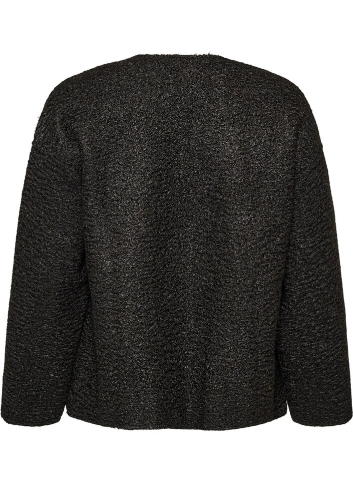 Losvallend vest met zakken, Zwart, Packshot image number 1