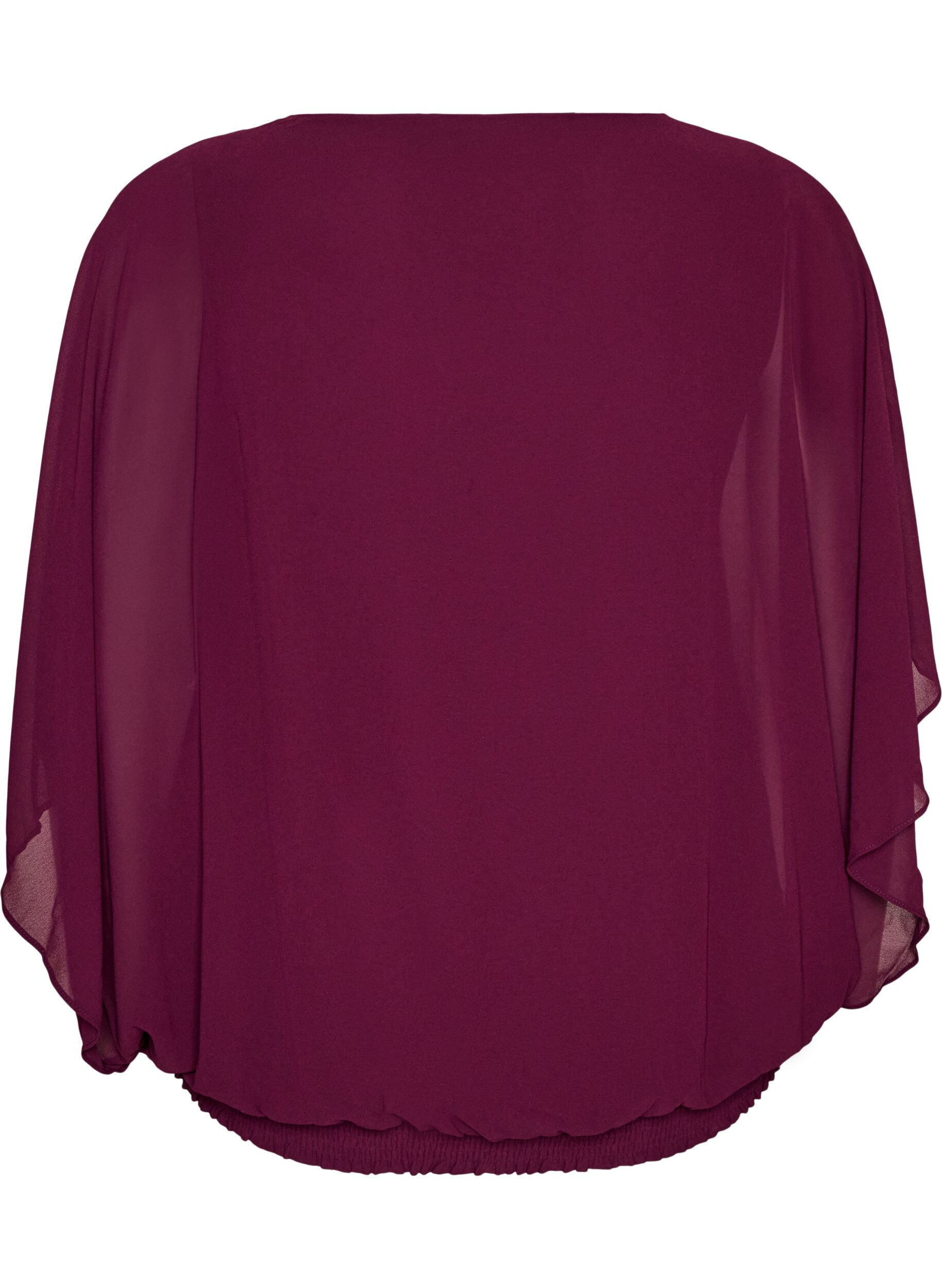 ZizziChiffon blouse met balloneffect, Paars, Packshot image number 1
