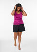 Top met print en kanten rand, Paars, Model image number 1