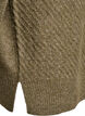 Gebreide blouse met V-vormig geribd patroon en zijsplitjes, Groen, Packshot image number 3
