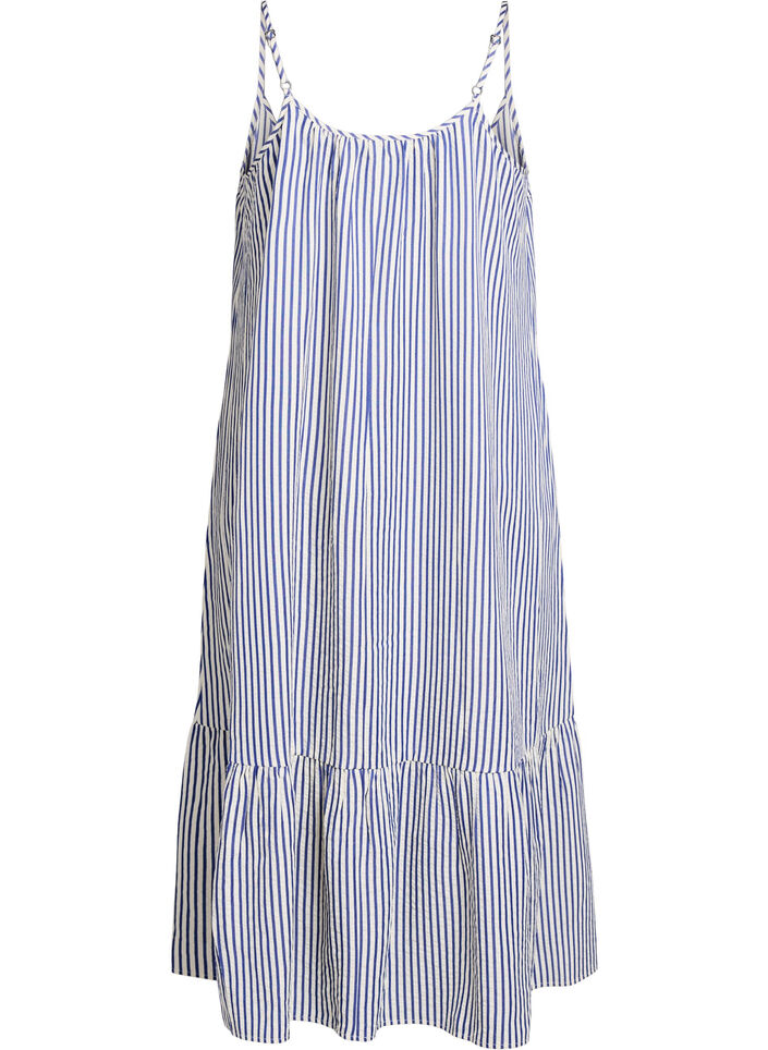 Zomerjurk met strepen en A-lijn pasvorm, Blauw, Packshot image number 1
