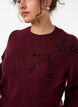 Trui met parelborduursel, Rood, Model image number 3