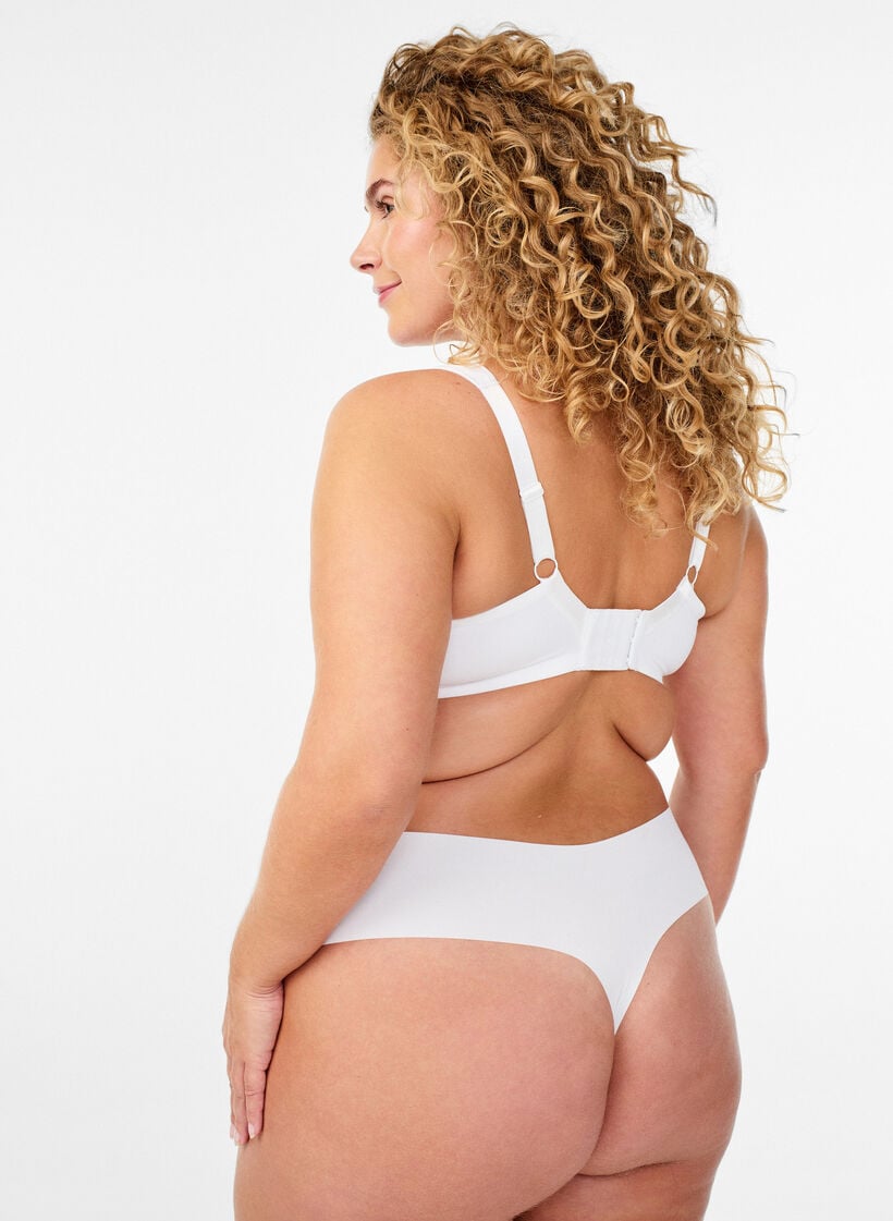Minimizer-bh met gewatteerde bandjes, Wit, Model image number 2