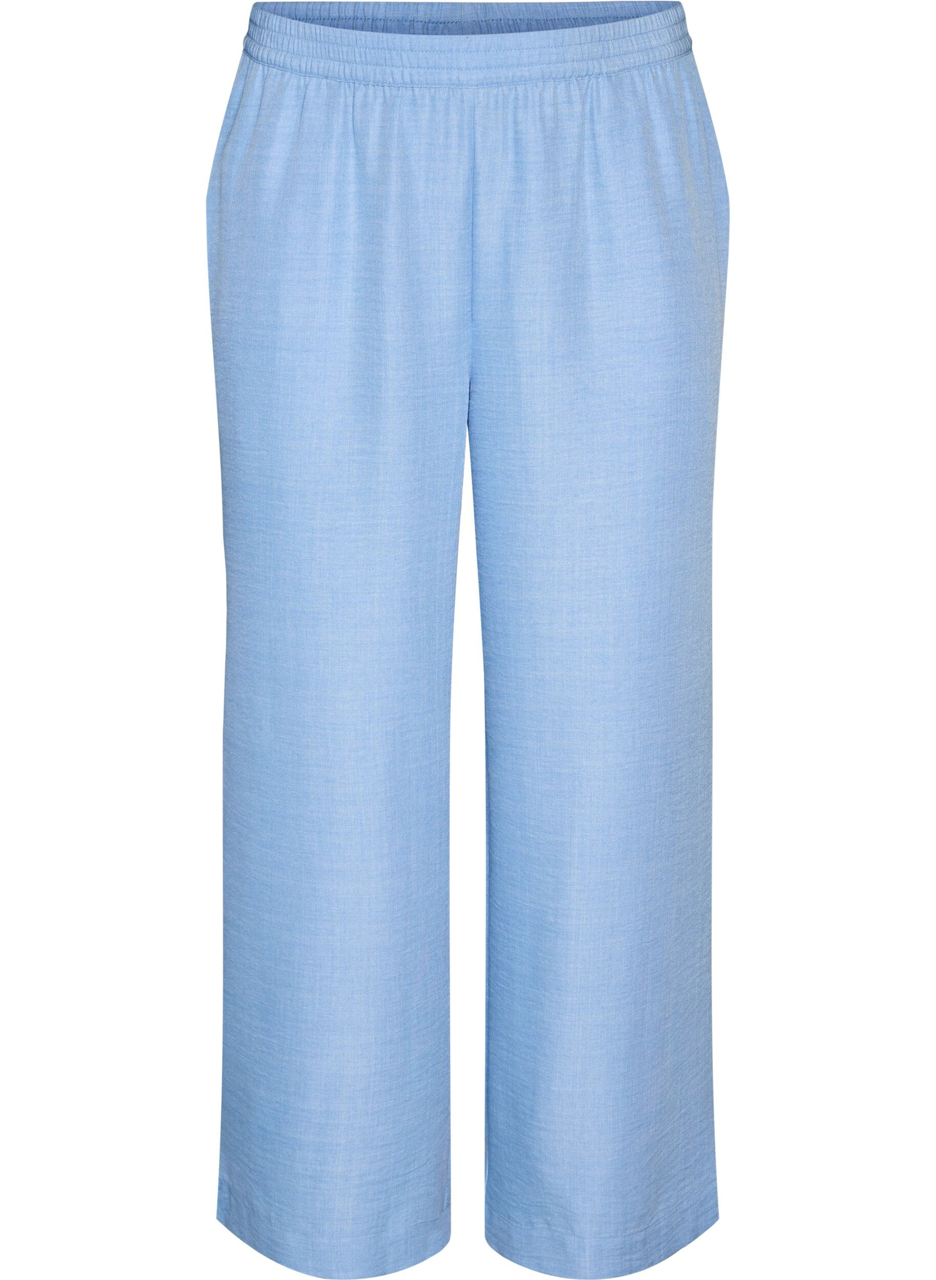 Losse broek met elastische tailleband en zakken