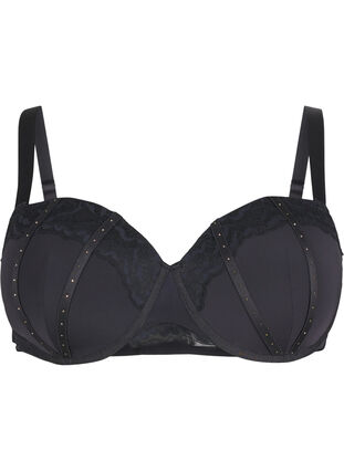 ZizziGevormde bh met strassdetails, Black, Packshot image number 0