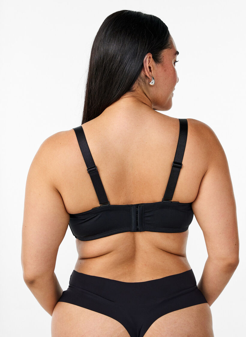 Strapless beha met beugel, Zwart, Model image number 2