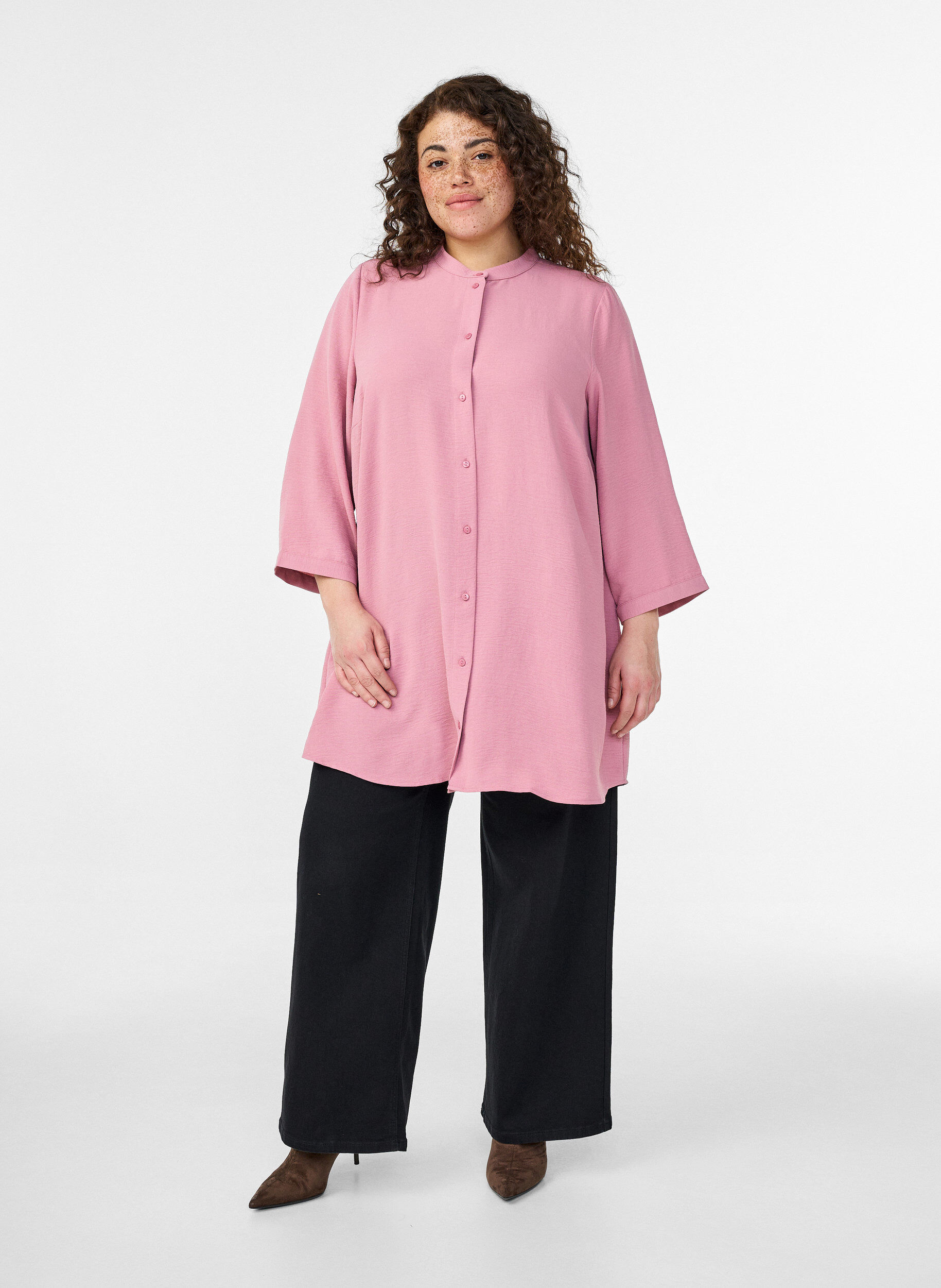 ZizziFLASH - Tuniek met 3/4 mouwen, Roze, Model image number 1