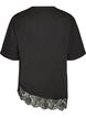 T-shirt met asymmetrische kanten zoom, Zwart, Packshot image number 1