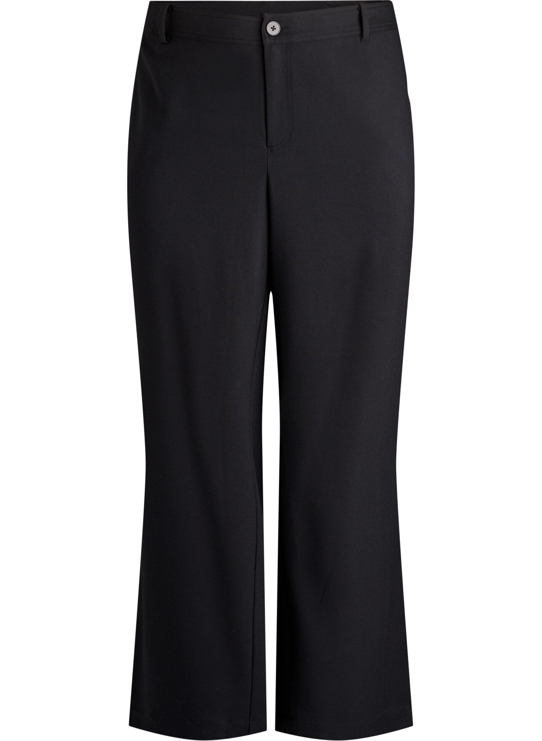 Pantalon met hoge taille en straight-fit