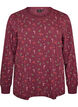 Nachtblouse met een print, Donker Bordeaux, Packshot image number 0