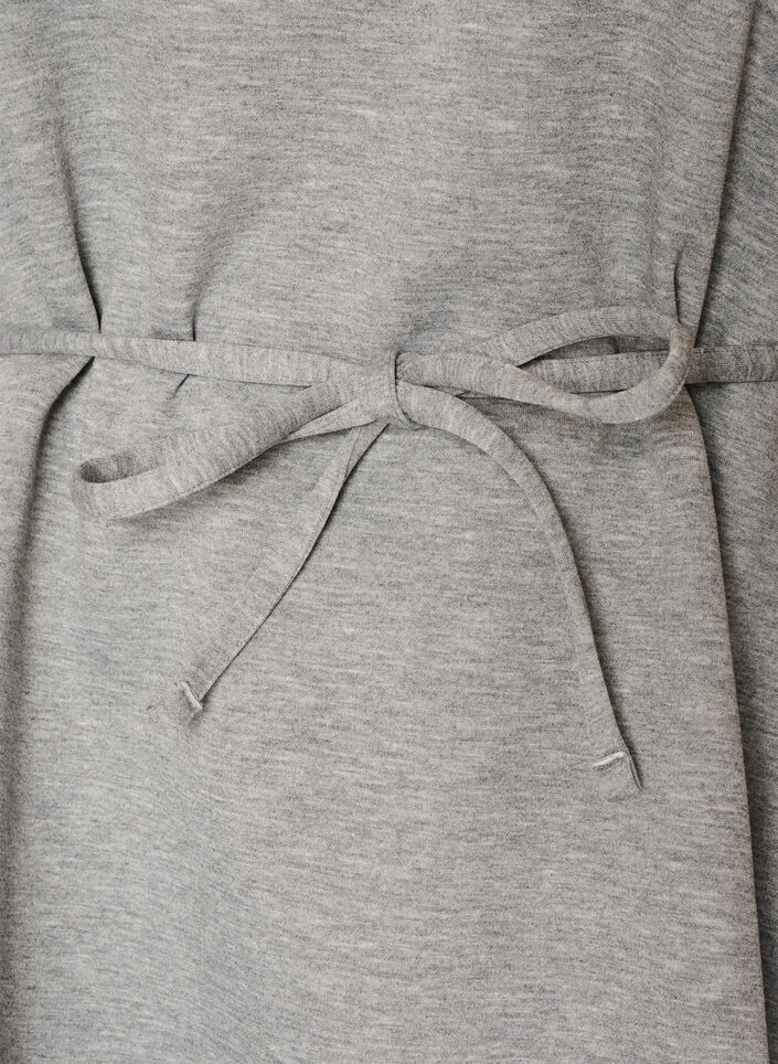 Blouse met strik en pofmouwen, Grijs, Packshot image number 2