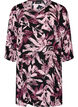 Korte viscose jurk met bloemenprint en 3/4 mouwen, Zwart, Packshot image number 0