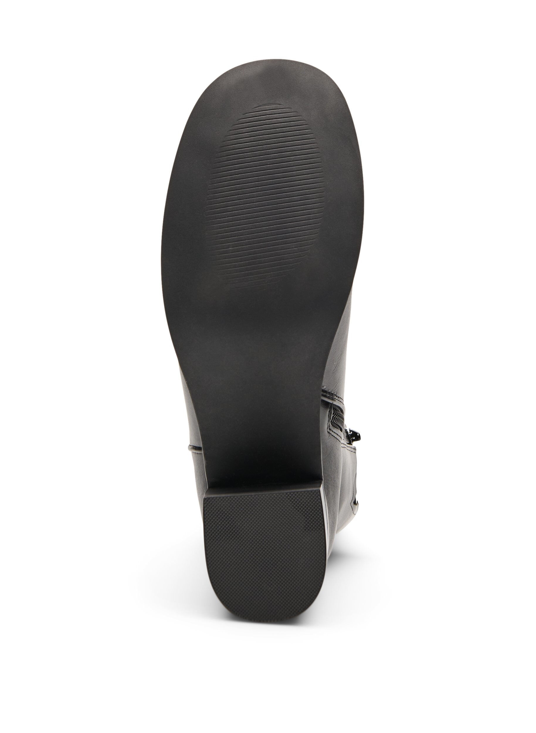 ZizziWide fit - Enkellaars met een ronde neus en blokhak, Zwart, Packshot image number 3