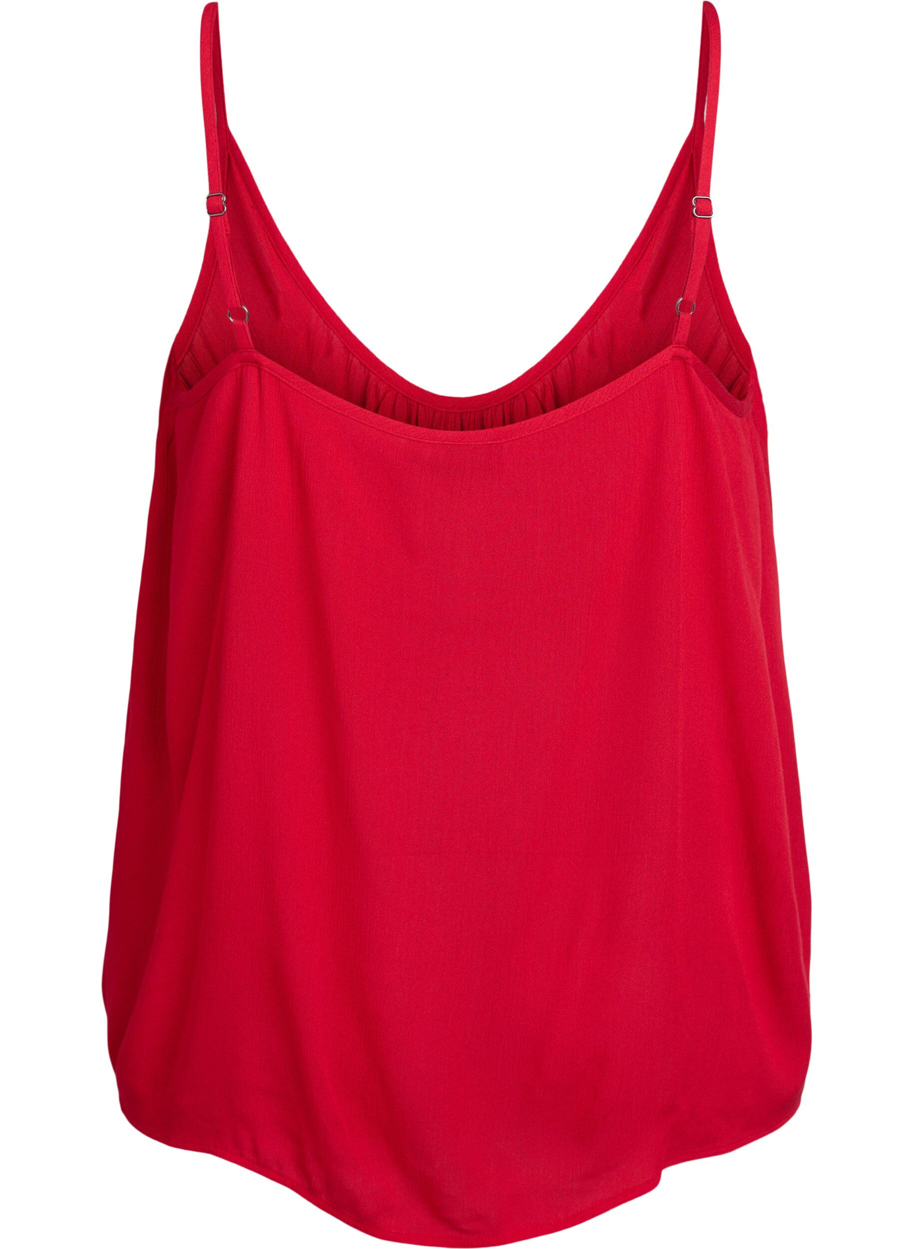 ZizziStrap top in viscose, Rood, Packshot image number 1