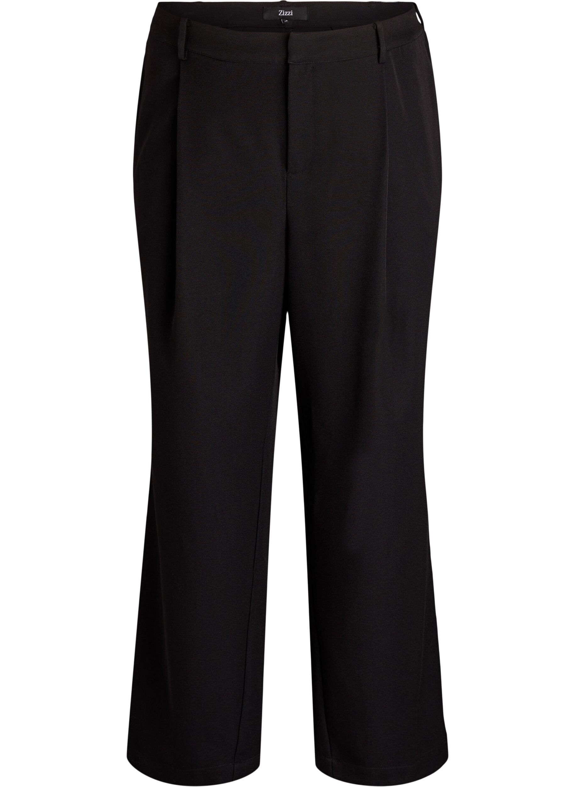 Hoog getailleerde pantalon met rechte pijpen