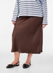 Satijnen midi rok, Bruin, Model image number 2