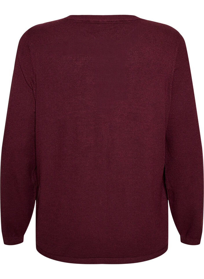 Cardigan met ronde knopen, Rood, Packshot image number 1