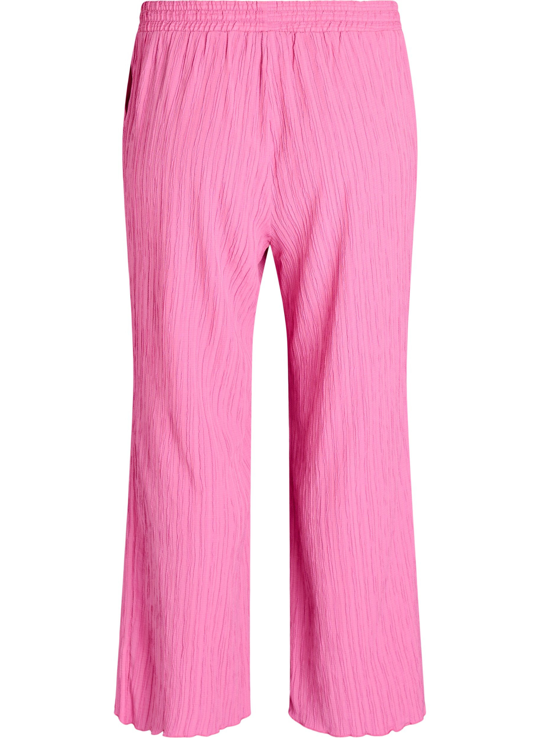 ZizziFLASH - High waist broek met wide fit pijpen, Roze, Packshot image number 1