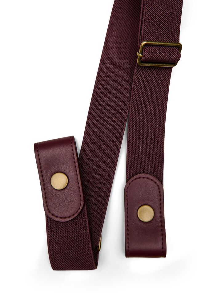 Elastische riem, Donker Bordeaux, Packshot image number 1