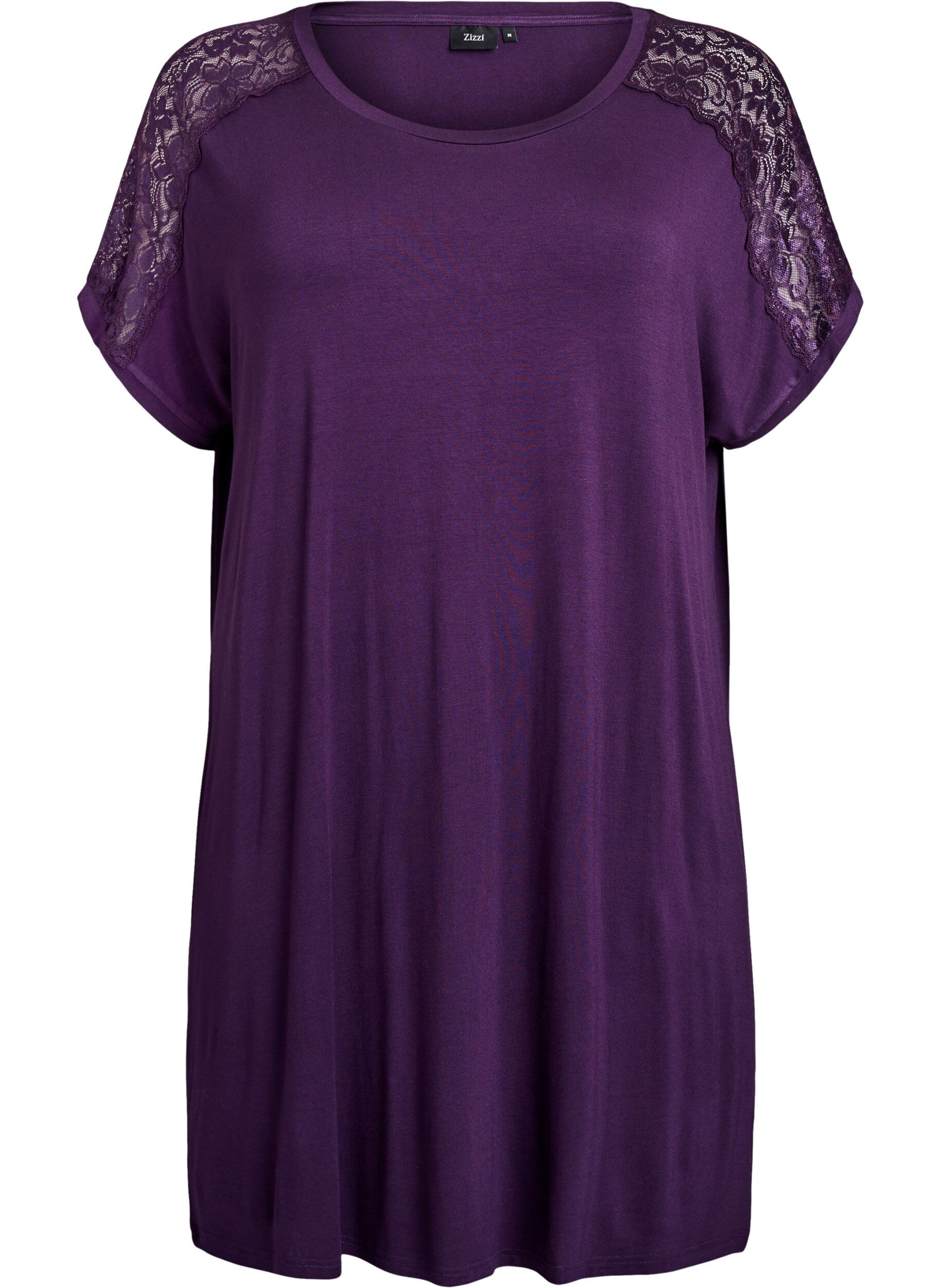 Viscose nachtjapon met kanten details