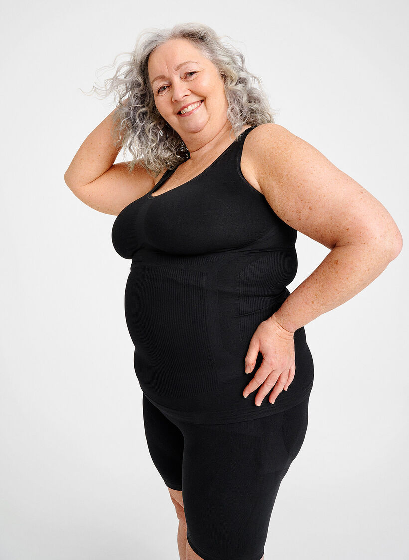 Shapewear top met brede bandjes, Black, Image