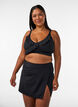Bikinibroekje met slip en wikkel-effect, Zwart, Model image number 0