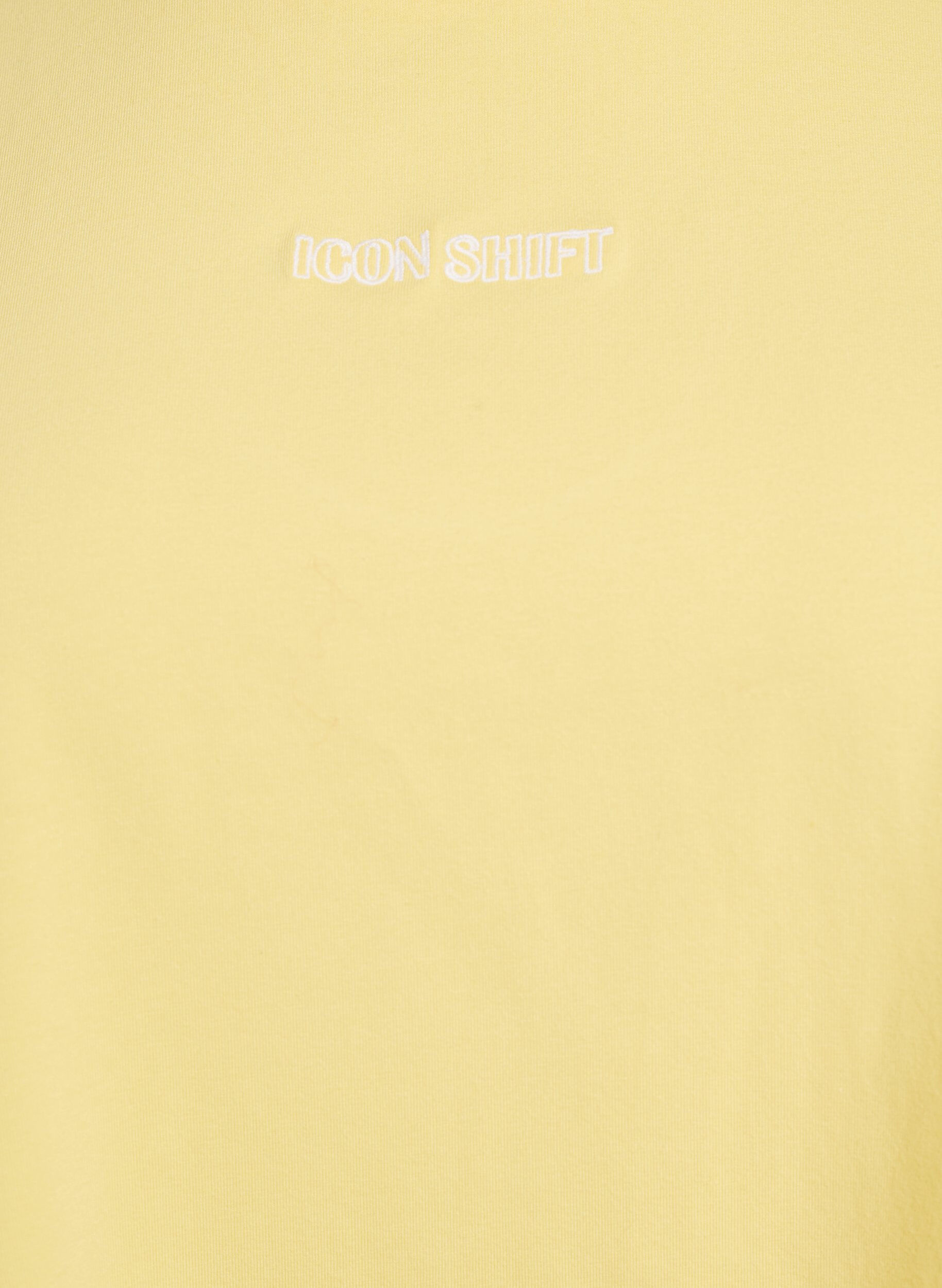 ZizziT-shirt van biologisch katoen met klein frontmotief, Geel, Packshot image number 2