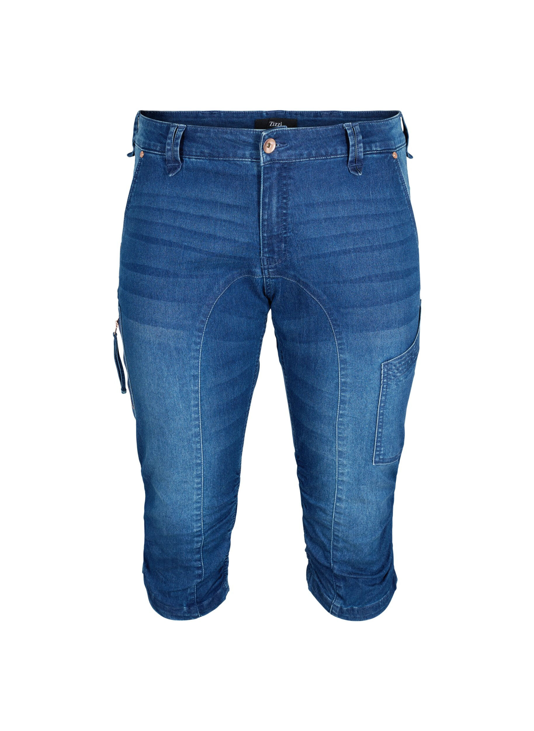 Slim fit capri jeans met zakken