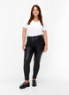 Gecoate Amy jeans met ritsdetail, Zwart, Model image number 0