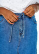 Denim maxirok met strikceintuur, Blue Denim, Model image number 3
