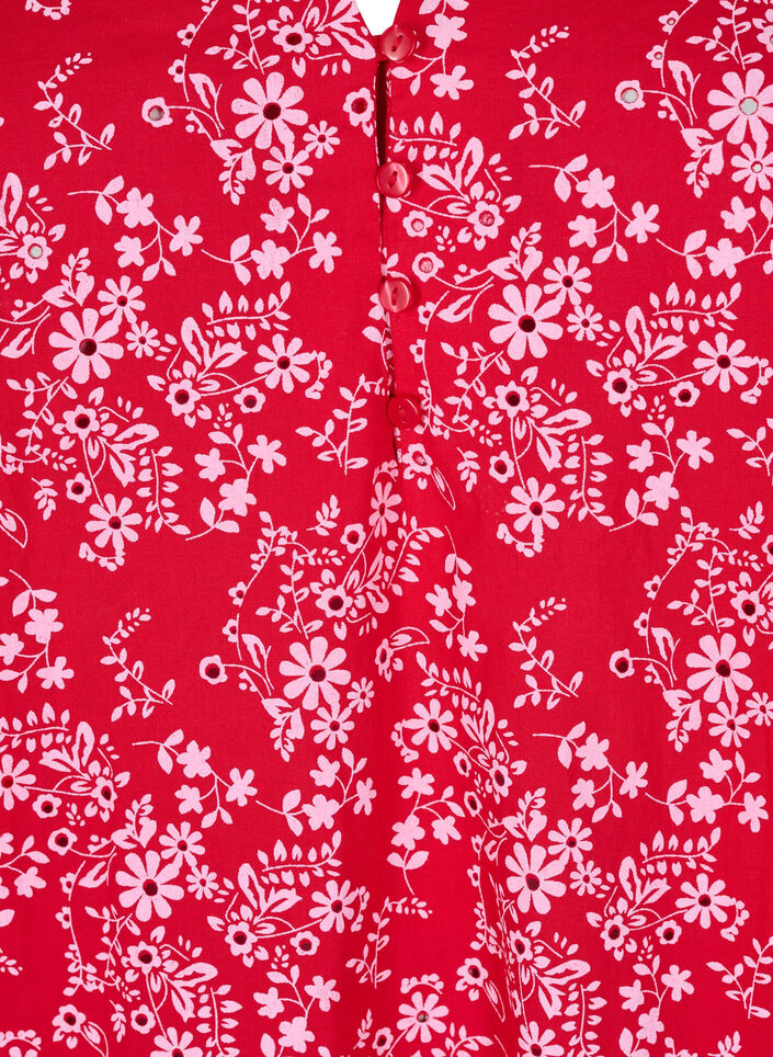 Knie-lange jurk met bloemenprint en 3/4 mouwen, Salsa AOP, Packshot
