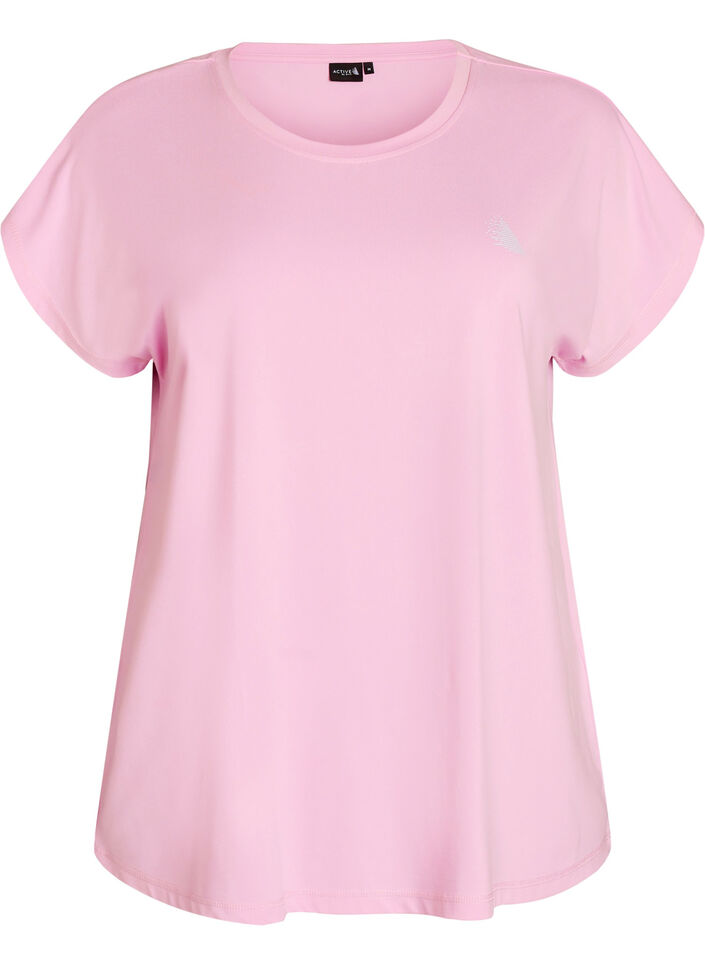 Effen gekleurd trainingsshirt, Roze, Packshot image number 0