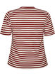 Gestreept T-shirt met geribbelde textuur, Rood, Packshot image number 1