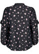 Bloemenblouse in lyocell, Zwart, Packshot image number 1