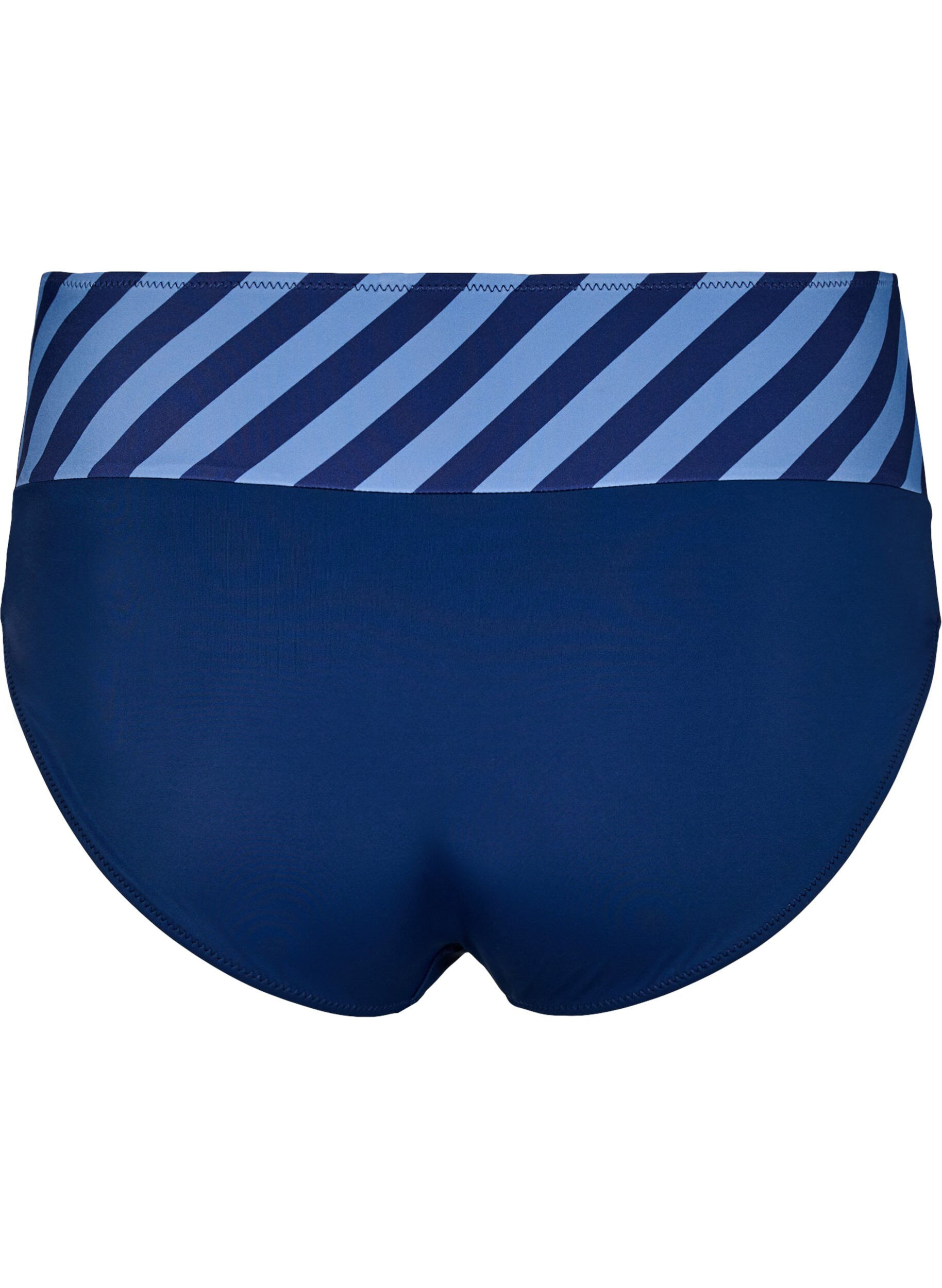 ZizziBikinibroekje met wikkel detail, Blauw, Packshot image number 1
