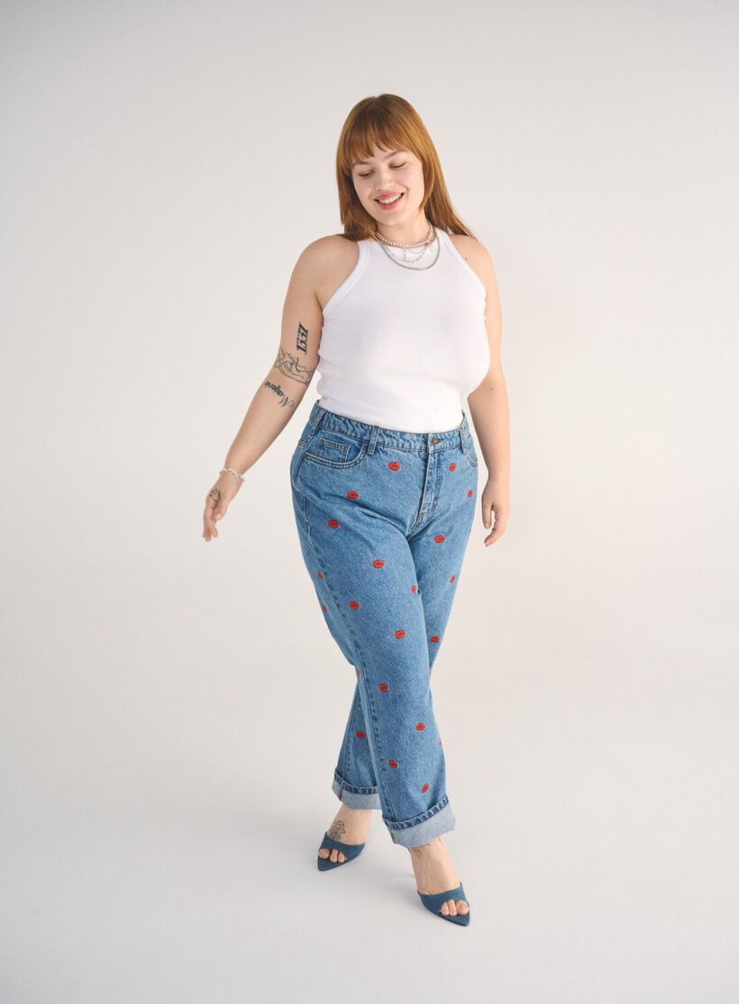 Jeans met lippen, , Model