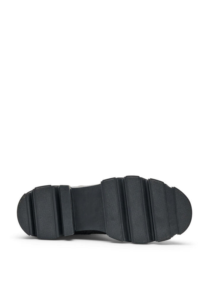 Chunky boot in imitatiesu&egrave;de, Bruin, Packshot image number 4