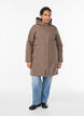 Winterjas met verstelbare taille, Bruin, Model image number 1