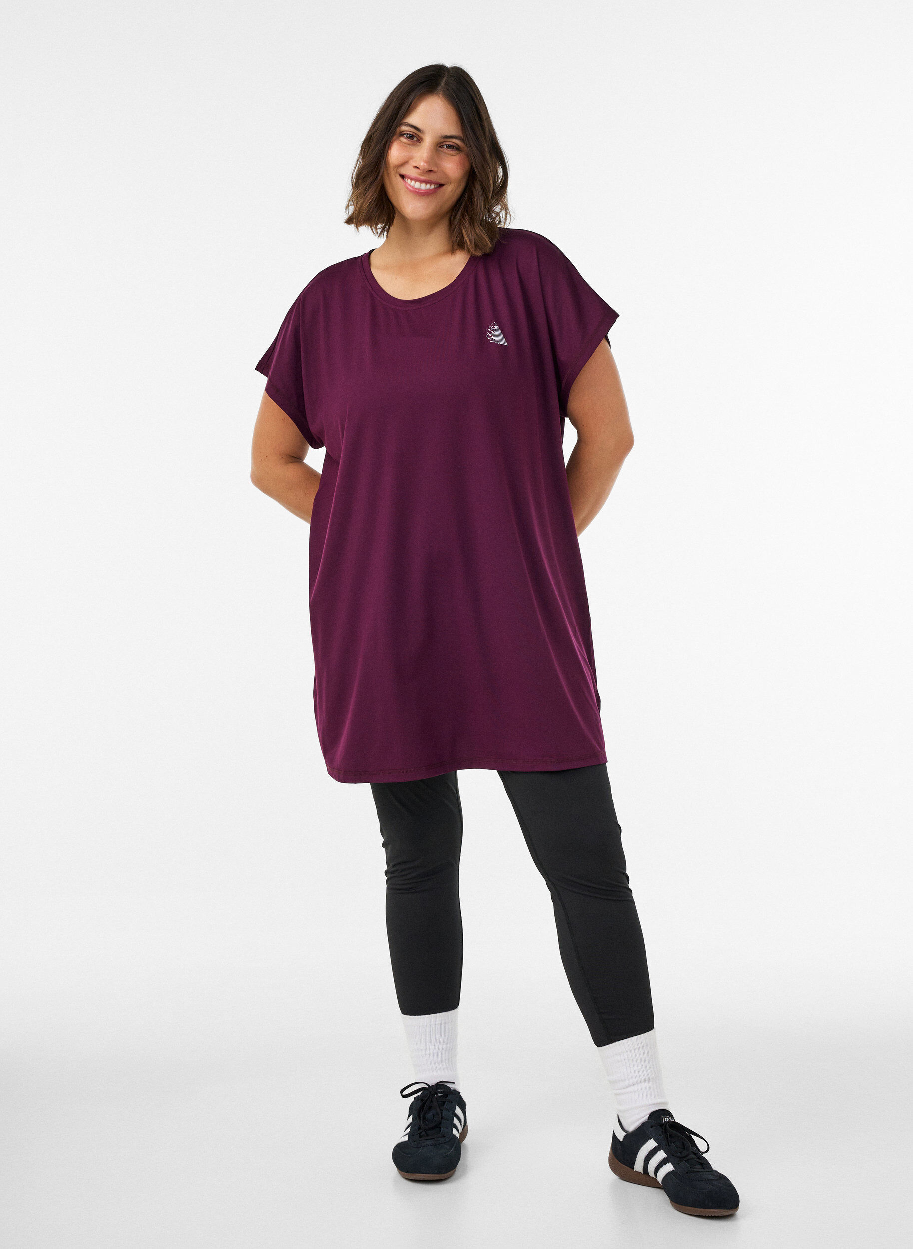 ZizziLang trainings-T-shirt, Paars, Model image number 1