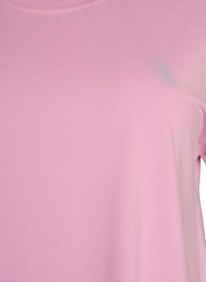 T-shirt de sport couleur unie, Rose, Packshot image number 2