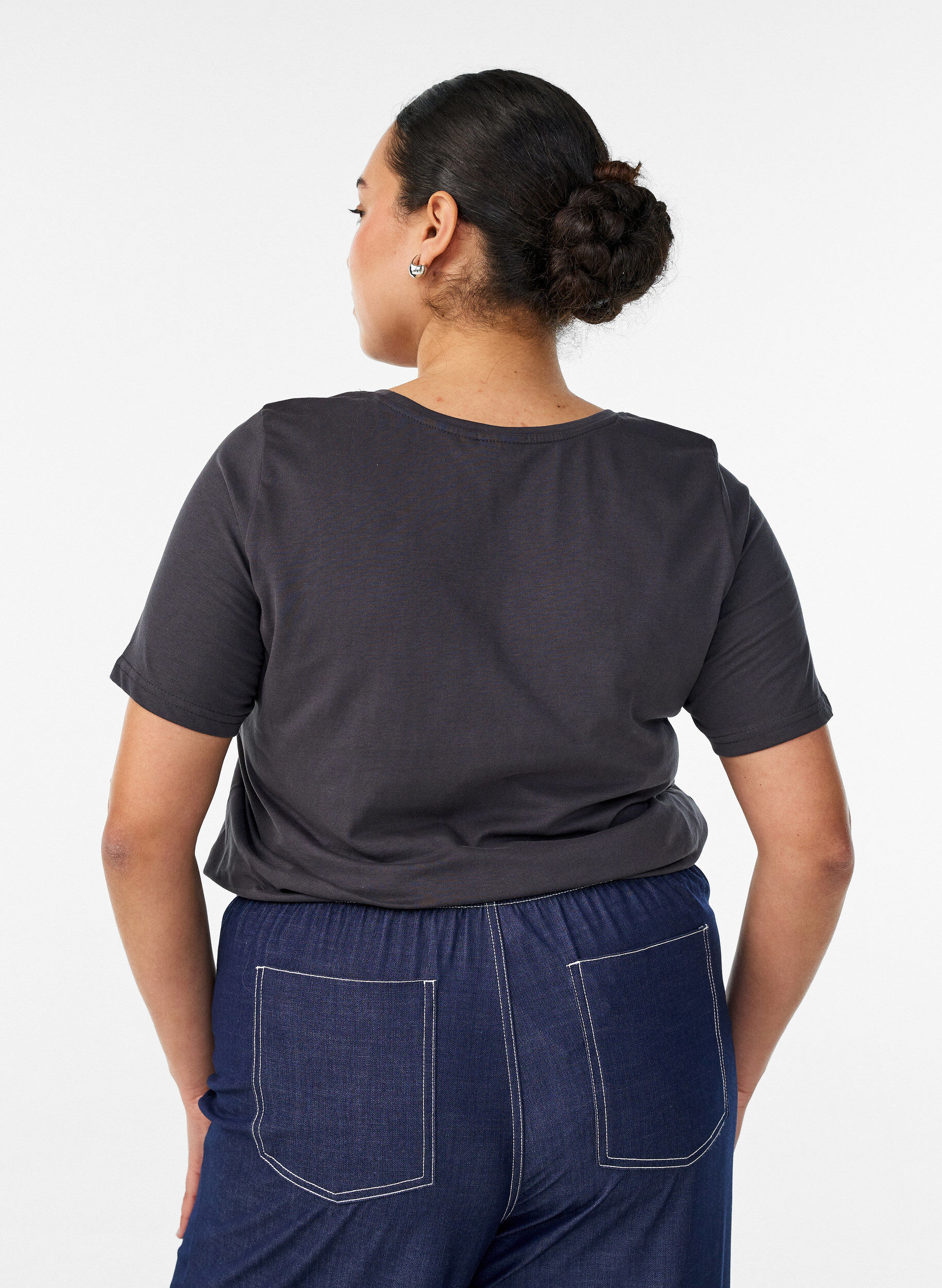 ZizziT-shirt met motief, Grijs, Model image number 2