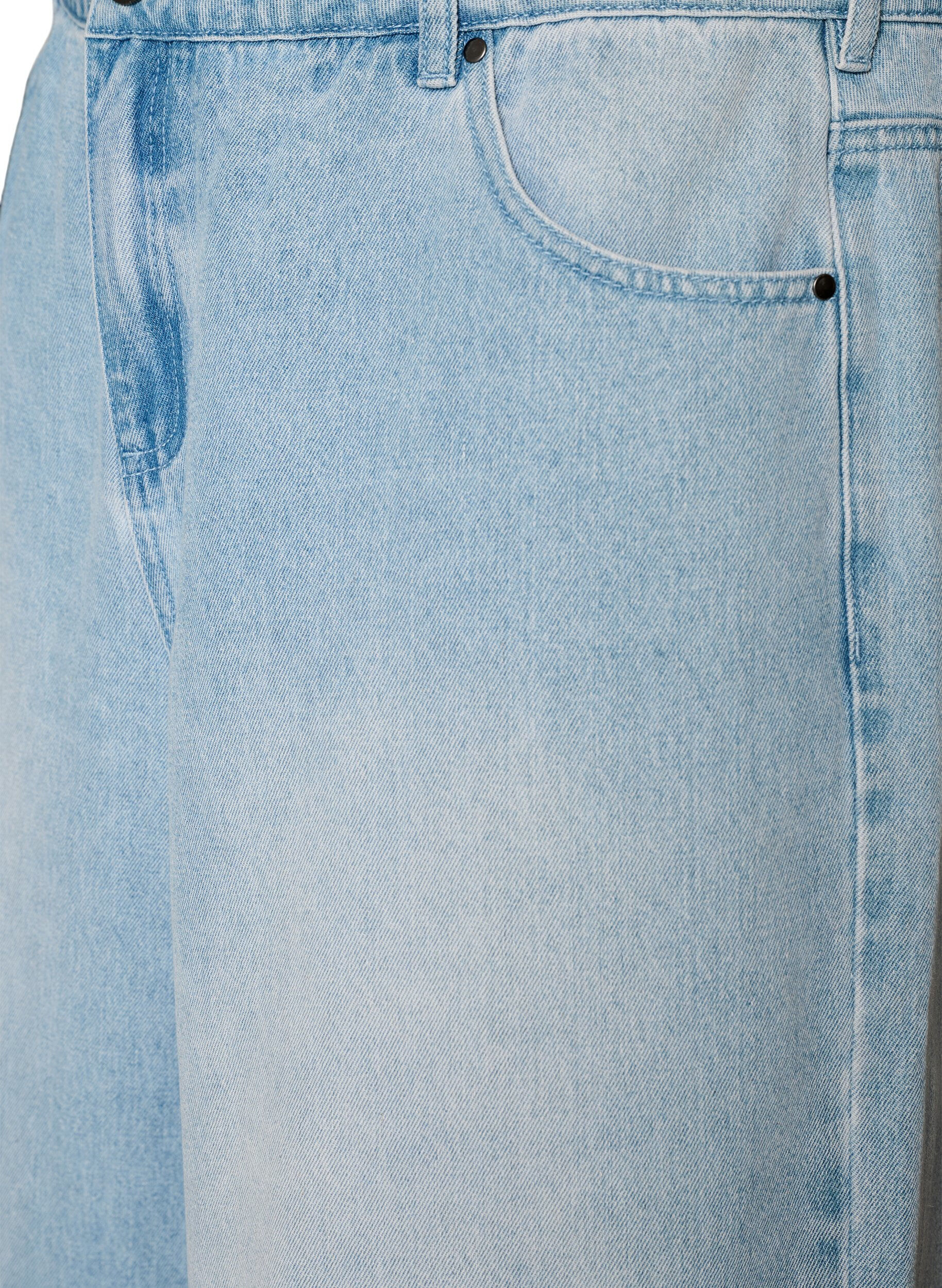 ZizziHigh-waisted denim shorts, Blauw, Packshot image number 2