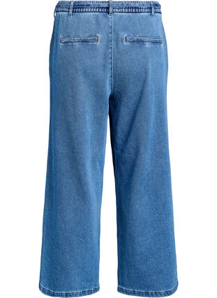 ZizziLosse pasvorm jeans met een elastische tailleband en een trekkoord, Blue Denim, Packshot image number 1