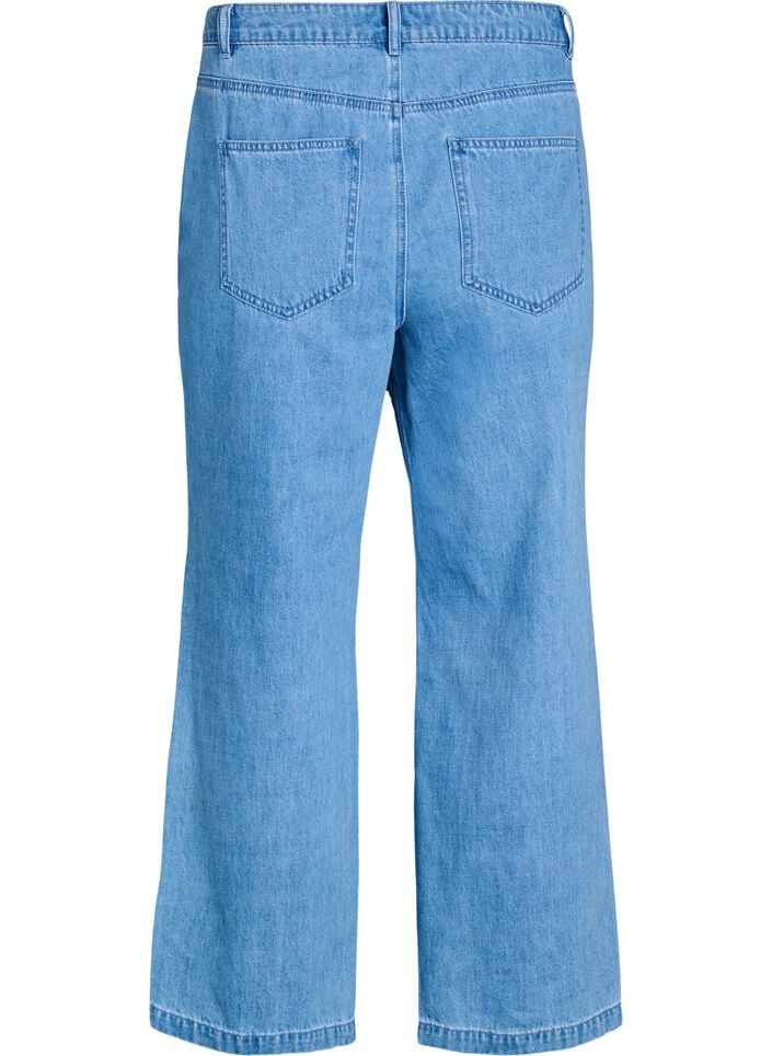 Kiana jeans met een straight-fit en gedurfde stiksels, Blauw, Packshot image number 1
