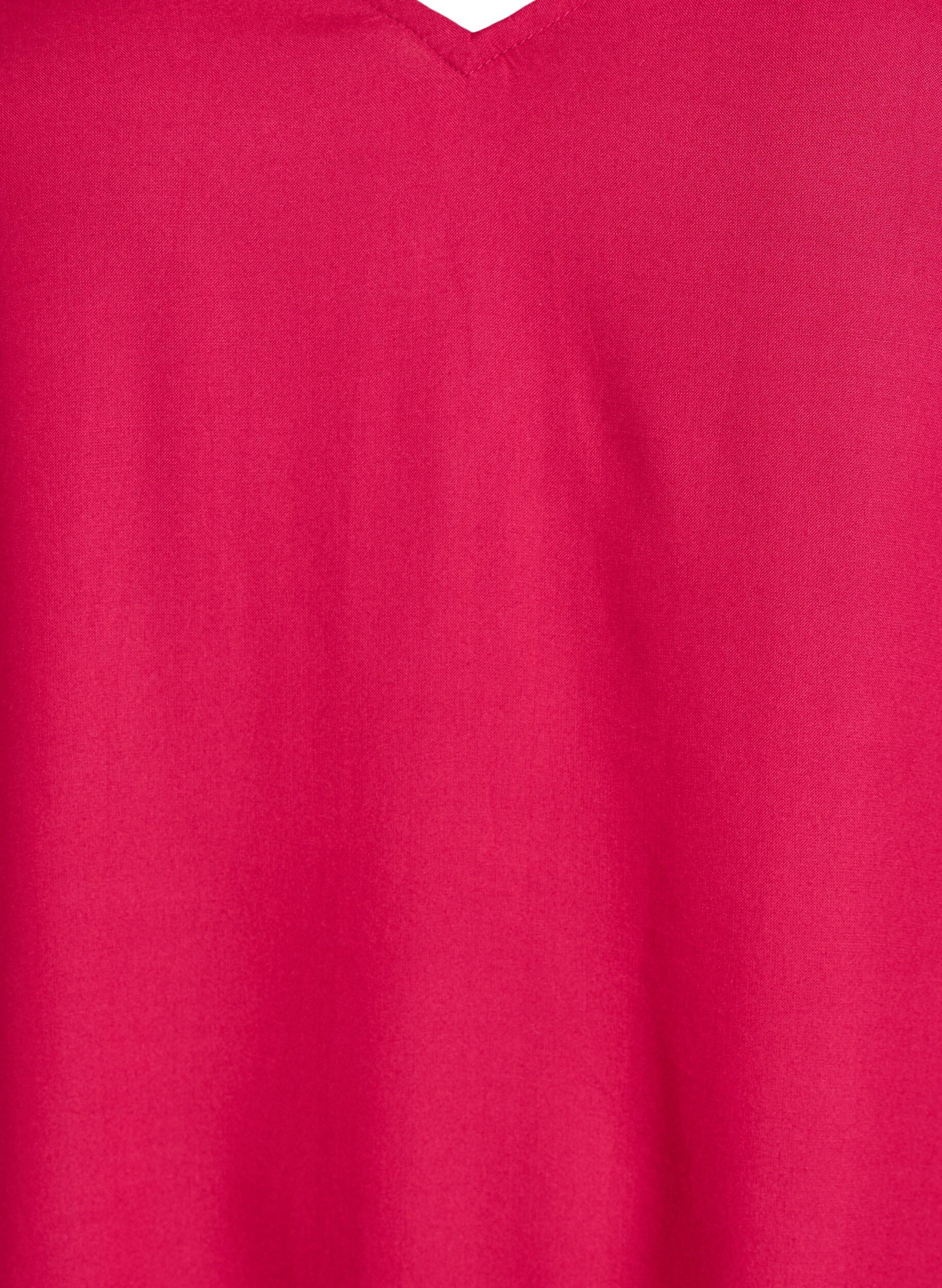 ZizziStrandjurk in viscose met schouderdetails, Roze, Packshot image number 2