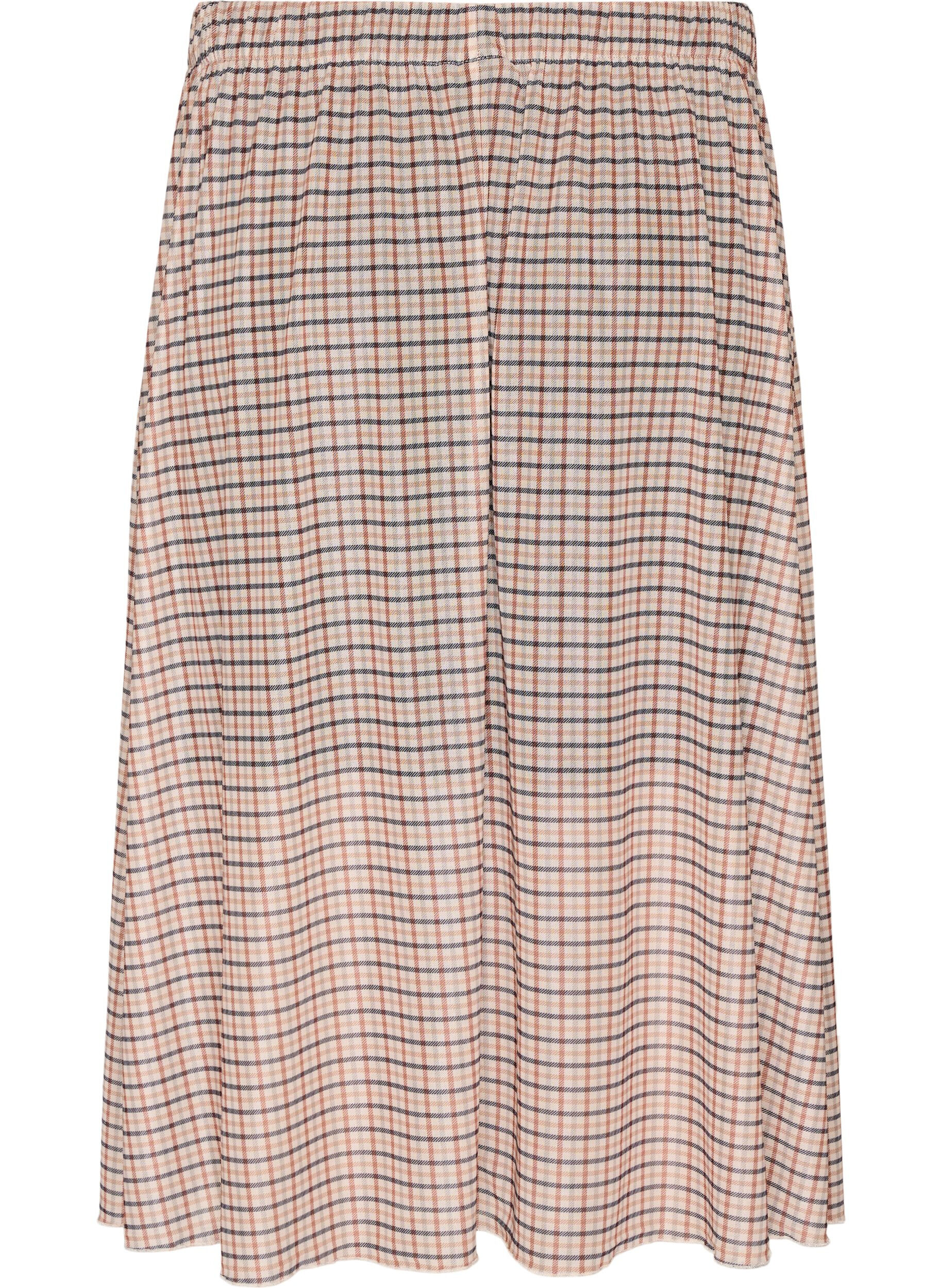 ZizziGecontroleerde mesh midi-rok, Beige, Packshot image number 1
