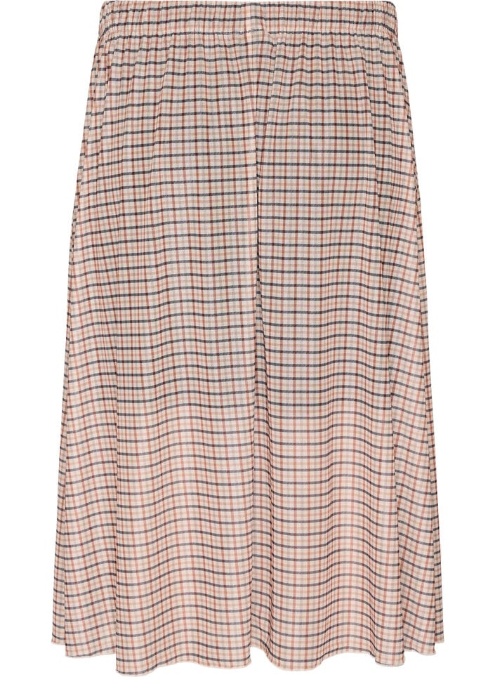 Gecontroleerde mesh midi-rok, Beige, Packshot image number 1