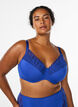 Bh met gewatteerde cups en geborduurde mesh, Blauw, Model image number 0